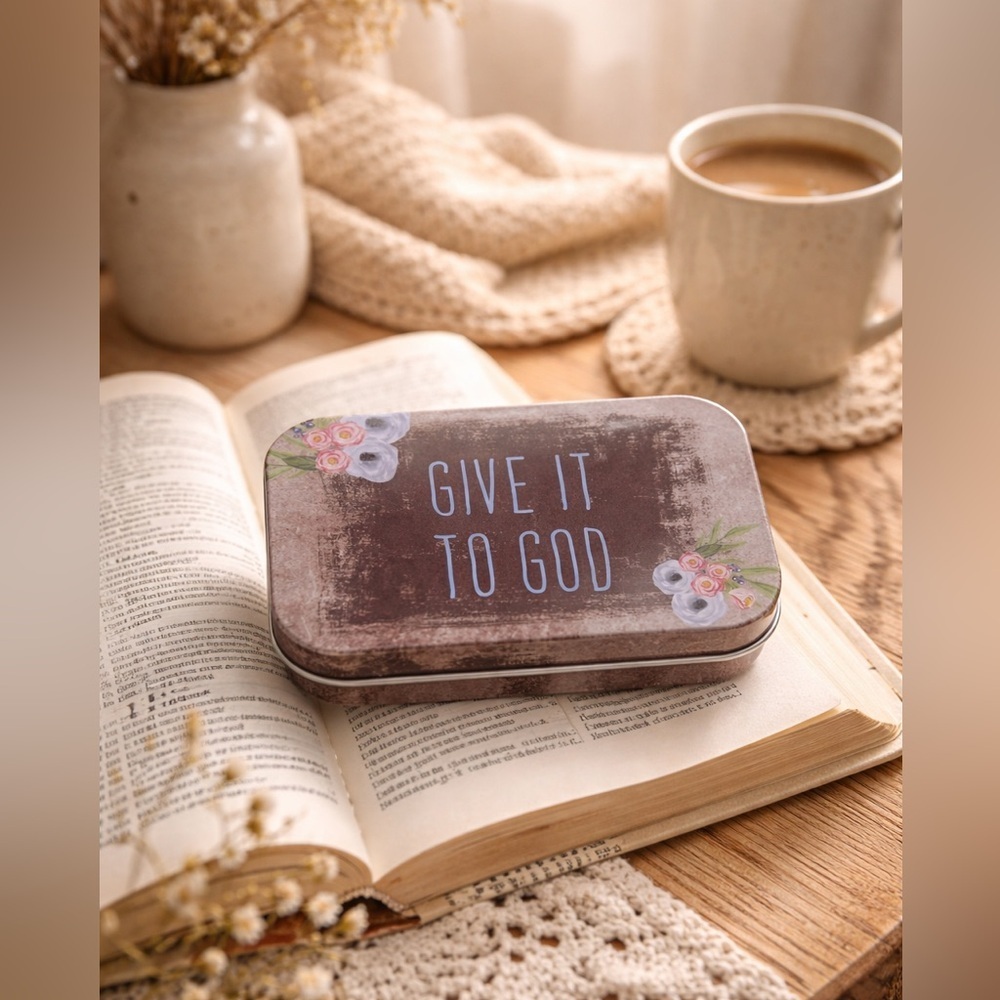 “Give It To God” Floral Prayer Box | Christian Gift | Faith Decor |Encouragement